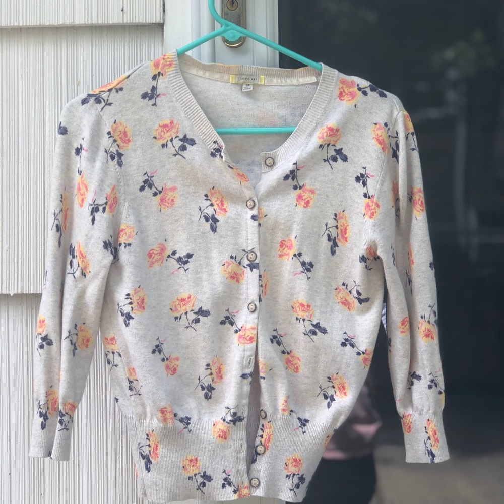 Flowered Cardigan